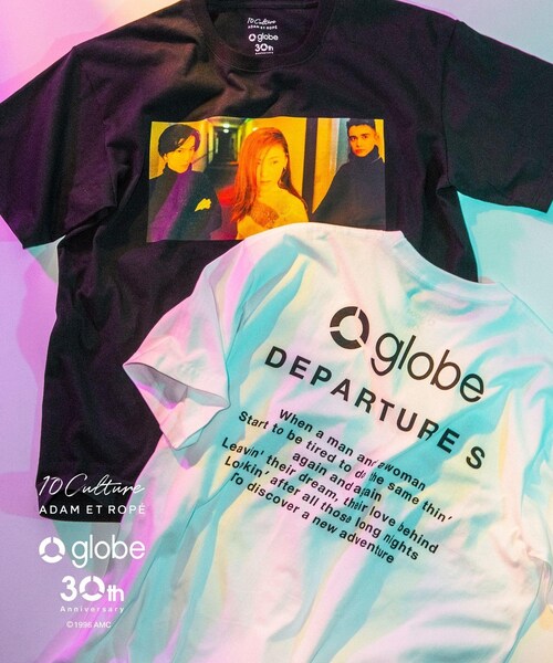 ADAM ET ROPE'(アダムエロペ)の「【globe × 10Culture for ADAM ET ROPE'】DEPARTURES TEE(Tシャツ/カットソー・メンズ・ブラック/ホワイト・L/M/XL)」の18枚目の写真
