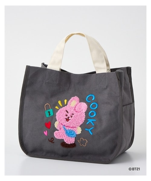 nissen（ニッセン）の「BT21 amazing journeyサガラ刺しゅうキャンバストートバッグ（トートバッグ・メンズ・RJ/SHOOKY/KOYA/MANG/CHIMMY/TATA/COOKY・Y）」の6枚目の写真