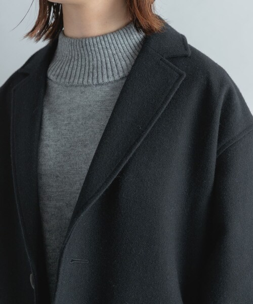 URBAN RESEARCH DOORS(アーバンリサーチドアーズ)の「FORK&SPOON チェスタージャケットコート(チェスターコート・レディース・BLACK/TOPGRAY/NUTSBROWN・1)」の16枚目の写真