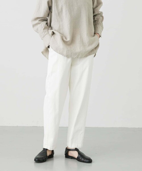 かぐれ（カグレ）の「コットンストレッチイージーパンツ（その他パンツ・レディース・BEIGE/OFF/BLACK/GRAY・FREE）」の7枚目の写真