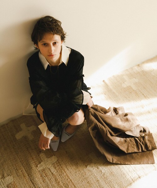 URBAN RESEARCH ROSSO（アーバンリサーチロッソ）の「シアースキッパーロングシャツ（シャツ/ブラウス・レディース・ivory/blue・FREE）」の10枚目の写真