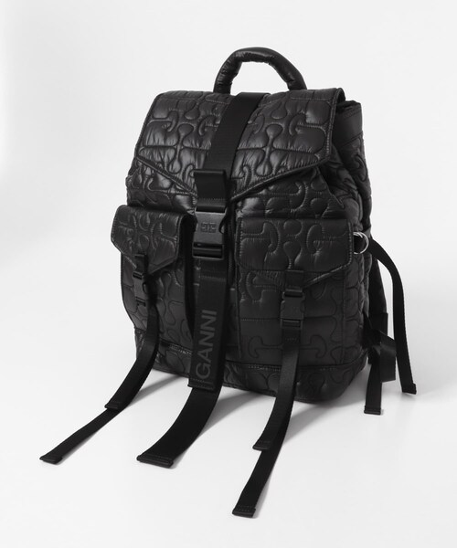 URBAN RESEARCH（アーバンリサーチ）の「GANNI　RE-TECH QUILTED BACKPACK（バックパック/リュック・レディース・BLACK・-）」の5枚目の写真