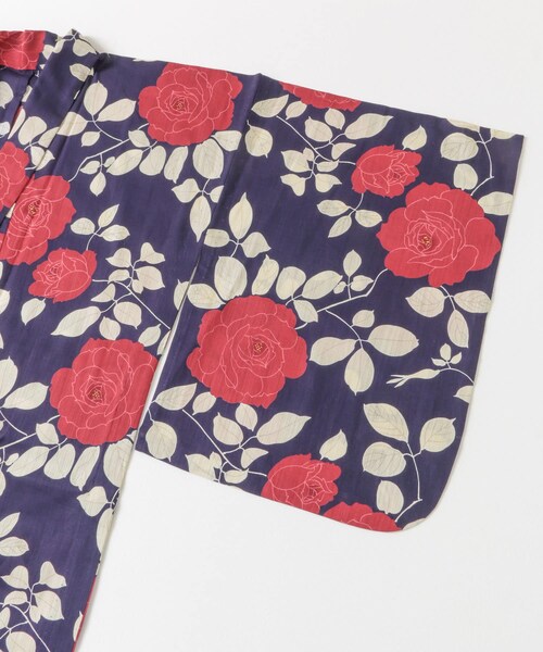 綿麻ゆかた 薔薇