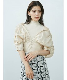 LAGUNAMOON | ショルダーギャザーレイヤードニット(ニット/セーター)