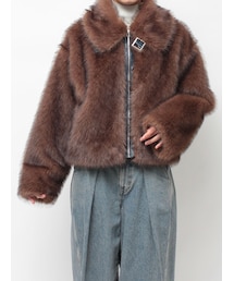 jouetie | 【WEB限定】ベルトミドルファーコート(ダウンジャケット/コート)