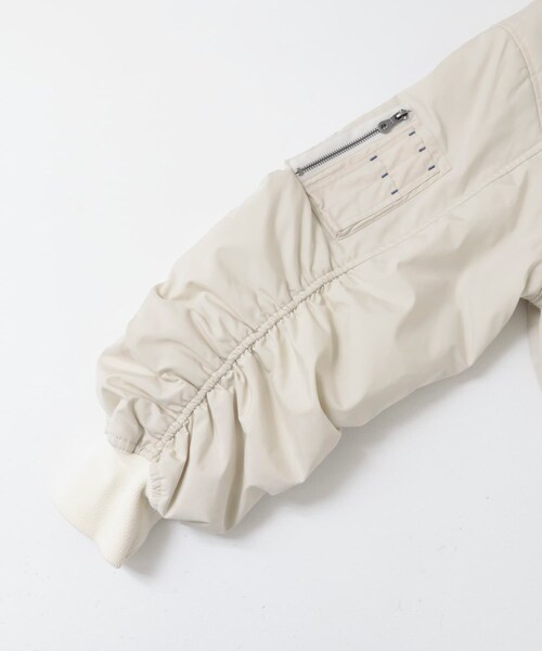 KBF（ケイビーエフ）の「BIGギャザースリーブMA-1（MA-1・レディース・BLACK/IVORY/BLACKWATCH・one）」の9枚目の写真