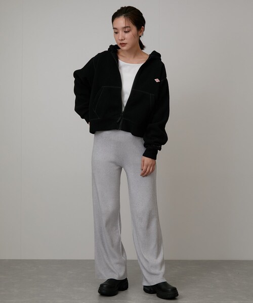 NERGY(ナージー)の「DANTON #DT-C0363 POL_ZIP PARKA(パーカー・レディース・ブラック/キナリ・M)」の7枚目の写真