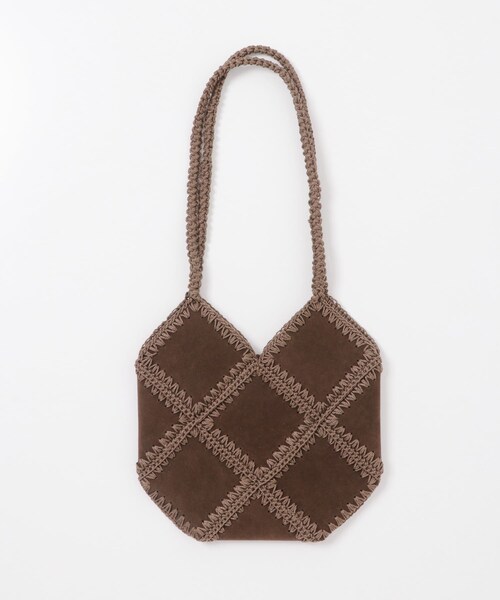 KBF（ケイビーエフ）の「パッチワークBAG（ショルダーバッグ・レディース・PINK/BROWN・One）」の10枚目の写真