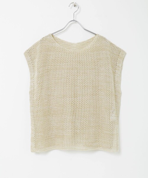 URBAN RESEARCH（アーバンリサーチ）の「メランジメッシュニット（ニット/セーター・レディース・CHARCOAL/BEIGE/GREEN・FREE）」の21枚目の写真