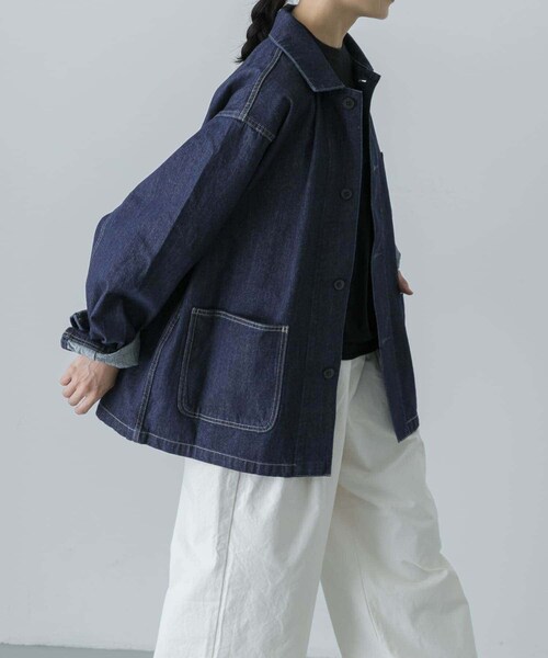 かぐれ（カグレ）の「『ユニセックス』デニムカバーオール（カバーオール・レディース・OFF/INDIGO・1/2）」の17枚目の写真
