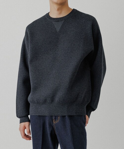 ADAM ET ROPE'（アダムエロペ）の「杢スウェット ニット プルオーバー（ニット/セーター・メンズ・チャコール/グレー系/ベージュ系・L/M/S）」の15枚目の写真