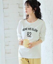 nissen | 綿100%長袖プリントTシャツ(UVカット)<大きいサイズ有>(Tシャツ/カットソー)