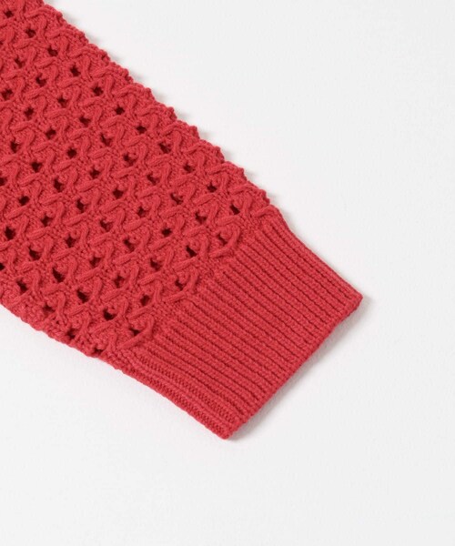 URBAN RESEARCH ROSSO（アーバンリサーチロッソ）の「F by ROSSO　柄編みZIPカーディガン（カーディガン/ボレロ・レディース・OFF×BLK/RED/NAVY・FREE）」の19枚目の写真