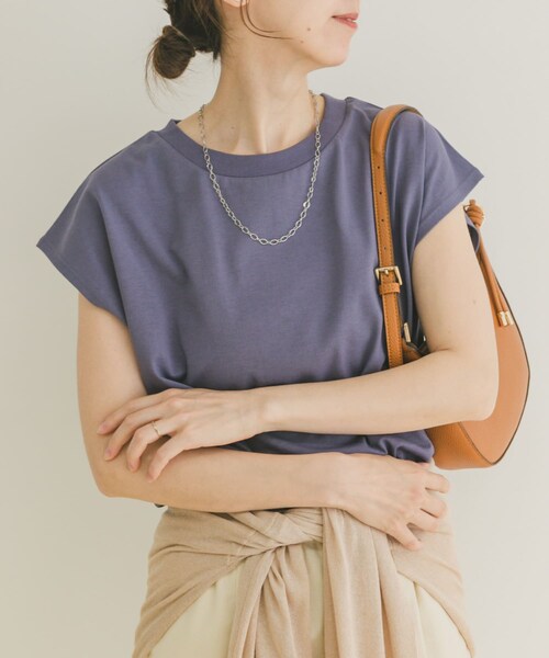 ITEMS URBANRESEARCH(アイテムズ アーバンリサーチ)の「クルーネックノースリTシャツ(Tシャツ/カットソー・レディース・L.GREGE/WHT/CHA/P.BLU・FREE)」の4枚目の写真