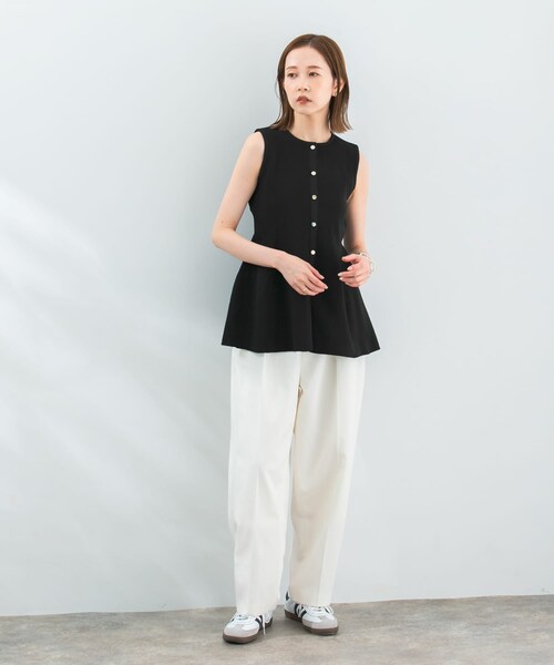 URBAN RESEARCH ROSSO（アーバンリサーチロッソ）の「タックコクーンパンツ（その他パンツ・レディース・off/beige/black・36/38）」の11枚目の写真