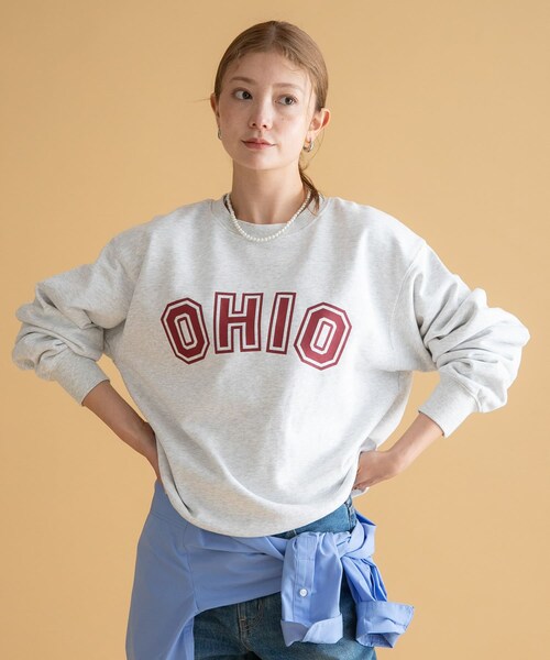 URBAN RESEARCH Sonny Label（アーバンリサーチサニーレーベル）の「GEM SPORTSWEAR　クルーネックロゴスウェット（スウェット・レディース・スミクロ/オートミール/ネイビー・M/L）」の17枚目の写真