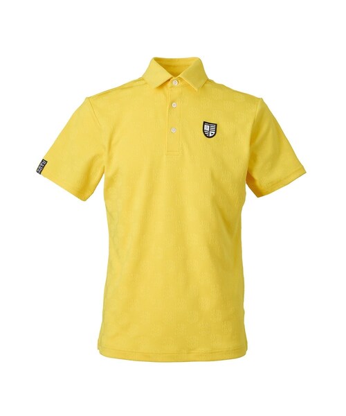 ロゴジャガードジャージー半袖シャツ/UV・吸水