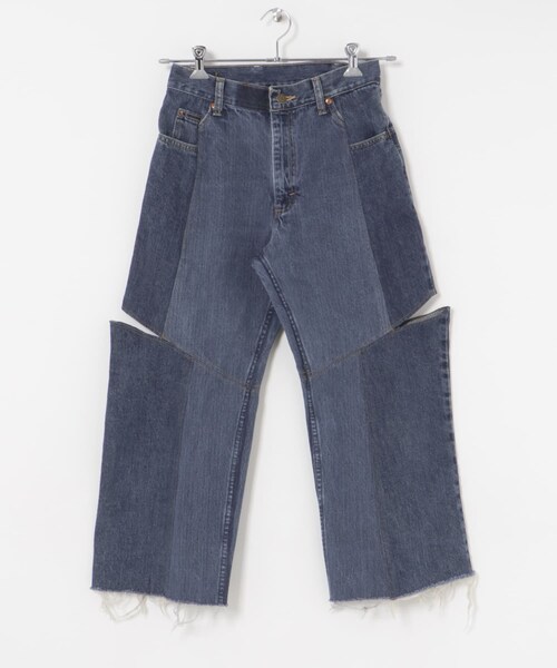 THE GOODLAND MARKET（ザグッドランドマーケット）の「77circa　make four cutback bias slit denim pants（デニムパンツ・レディース・blue1/black1/black2/blue2・28）」の18枚目の写真