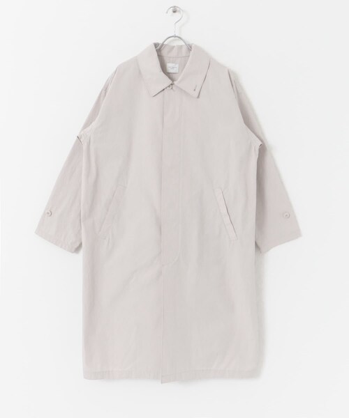 URBAN RESEARCH DOORS（アーバンリサーチドアーズ）の「塩縮コットンステンカラーコート（ステンカラーコート・レディース・LIGHT GRAY/BEIGE・M）」の17枚目の写真