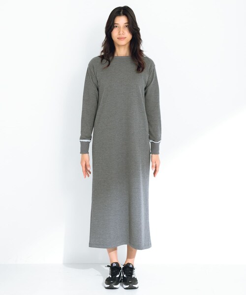 URBAN RESEARCH Sonny Label（アーバンリサーチサニーレーベル）の「SLAB　Sweat Comfort One-Piece（ワンピース・レディース・チャコール/グレージュ・FREE）」の12枚目の写真
