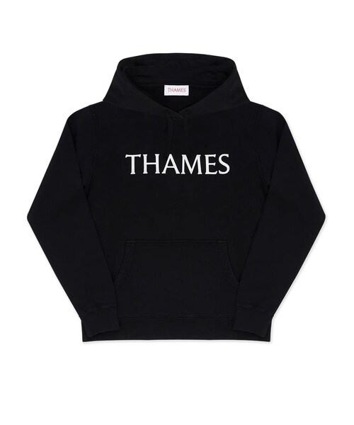 bonjour records（ボンジュールレコーズ）の「THAMES MMXX./テムズ LETTERS HOOD（パーカー・レディース・ブラック・L/M/XL）」の4枚目の写真
