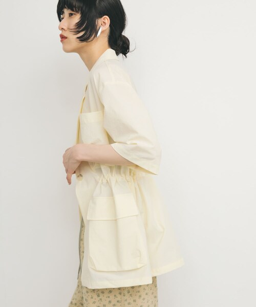 KBF(ケイビーエフ)の「ポケットディティールジャケット(テーラードジャケット・レディース・CAMEL/IVORY・one)」の11枚目の写真