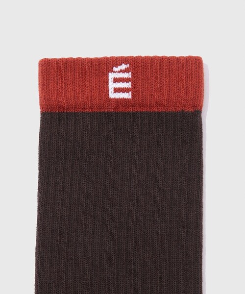ADAM ET ROPE'（アダムエロペ）の「【Etudes Studio/エチュードストゥディオ】RIB SOCKS BLOCK（ソックス/靴下・メンズ・ダークブラウン・F）」の3枚目の写真