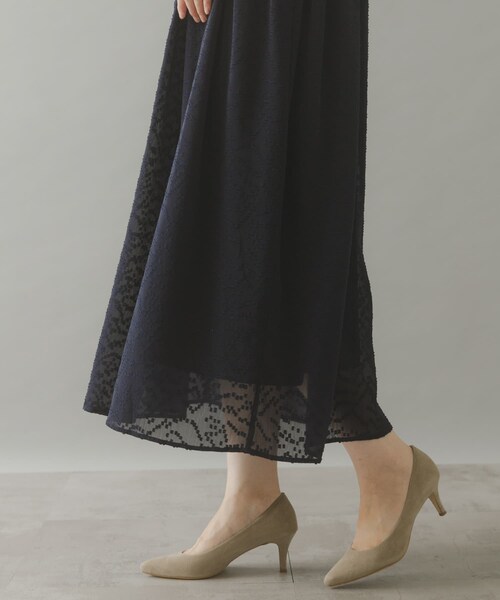 URBAN RESEARCH ROSSO（アーバンリサーチロッソ）の「ジャガードギャザーパフドレス（ワンピース・レディース・BLUE/NAVY・FREE）」の12枚目の写真