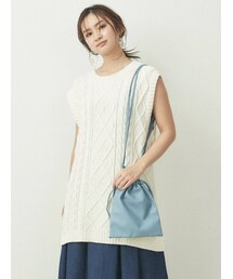 dazzlin | ケーブルバックデザインロングベスト(ベスト)