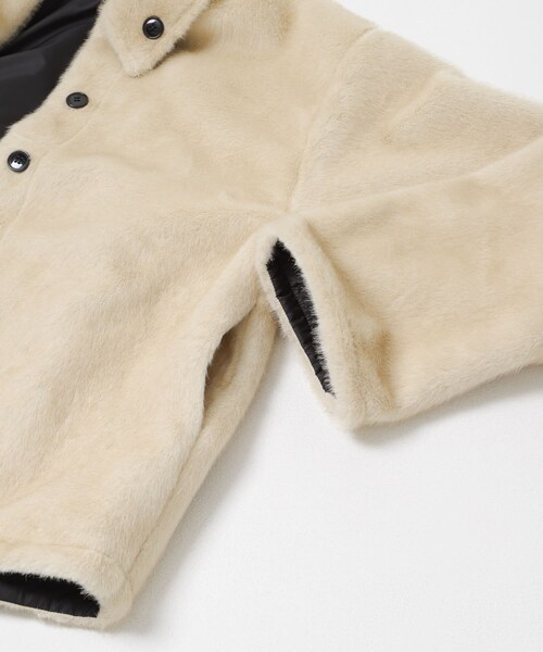 THE GOODLAND MARKET（ザグッドランドマーケット）の「&her　Reversible Fur Blouson（テーラードジャケット・レディース・BLACK/BROWN・Free）」の13枚目の写真