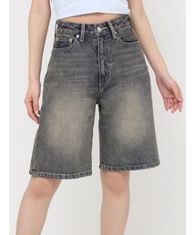 EVRIS | バックスラッシュハーフデニムパンツ(デニムパンツ)