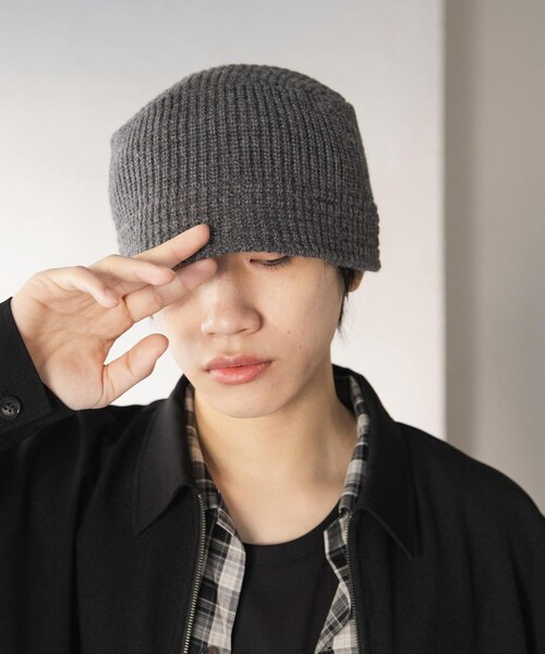 SENSE OF PLACE by URBAN RESEARCH（センスオブプレイスバイアーバンリサーチ）の「ニットバケットハット（ハット・メンズ・BLACK/GRAY/KHAKI・one）」の2枚目の写真