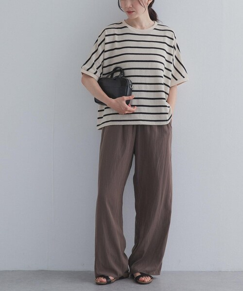 URBAN RESEARCH DOORS(アーバンリサーチドアーズ)の「『接触冷感/UVカット/吸水速乾/マシンウォッシャブル』ドライタッチリラックスパンツ(その他パンツ・レディース・BLACK/MOCHA/NAVY・S/M)」の21枚目の写真