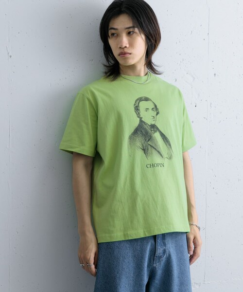 SENSE OF PLACE by URBAN RESEARCH（センスオブプレイスバイアーバンリサーチ）の「ヴィンテージライクTシャツ(ショパン)（Tシャツ/カットソー・メンズ・WHITE/MINT・M/L）」の17枚目の写真