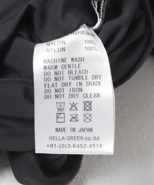 URBAN RESEARCH（アーバンリサーチ）の「HELLA GREEN　Reversible Nylon Jacket（テーラードジャケット・メンズ・BLACK・L/XL）」の10枚目の写真