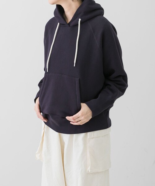 かぐれ（カグレ）の「スウェットフーデットプルオーバー（パーカー・レディース・CORAL/BUTTER/NAVY・FREE）」の6枚目の写真