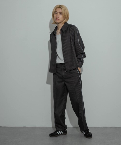 SENSE OF PLACE by URBAN RESEARCH（センスオブプレイスバイアーバンリサーチ）の「サイドラインピンストライプスラックス（その他パンツ・メンズ・CHARCOAL/KHAKI/ORANGE・M/L）」の8枚目の写真