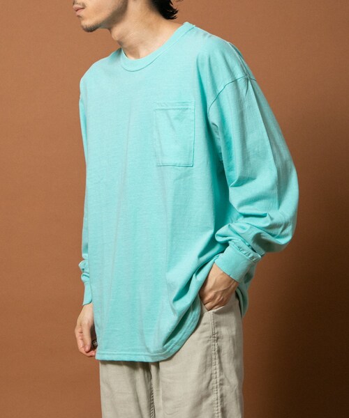 URBAN RESEARCH（アーバンリサーチ）の「RELAX FIT　ポケットロングスリーブ（Tシャツ/カットソー・メンズ・MINT/WHITE/PAPPER/GREY/オーキッド/プロブルー・FREE）」の18枚目の写真