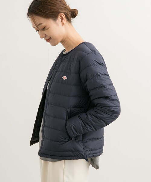 URBAN RESEARCH DOORS（アーバンリサーチドアーズ）の「DANTON　INNERDOWN CREWNECK JACKET（その他アウター・レディース・BLACK/OYSTER WH/NAVY・S）」の18枚目の写真