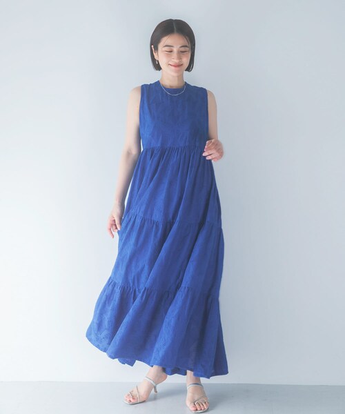 URBAN RESEARCH ROSSO（アーバンリサーチロッソ）の「インドコットン バックシャンワンピース（ワンピース・レディース・BLACK/BLUE・Free）」の19枚目の写真