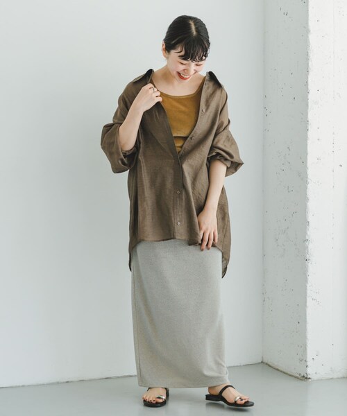 ITEMS URBANRESEARCH（アイテムズ アーバンリサーチ）の「シアーベロアスクエアタンクトップ（タンクトップ・レディース・BEG/BLK/BRD・FREE）」の22枚目の写真