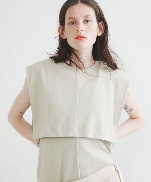 LAATO（ラート）の「layered one piece（ワンピース・レディース・インク/スチール/クリーム・FREE）」の7枚目の写真