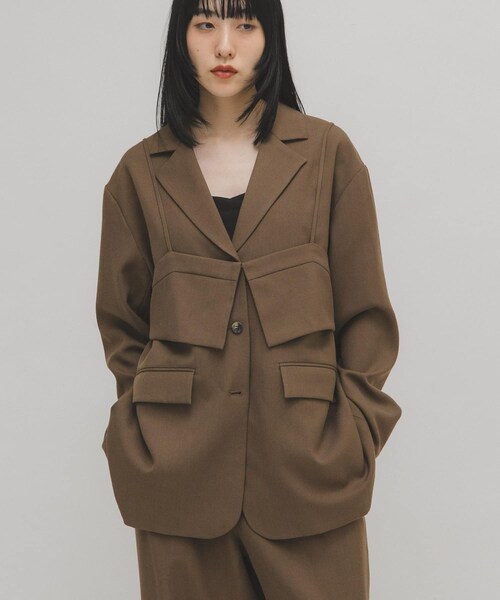 KBF（ケイビーエフ）の「ビスチェSETテーラードジャケット（テーラードジャケット・レディース・BLACK/BROWN・One）」の16枚目の写真