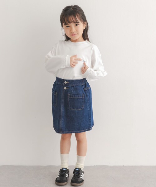 URBAN RESEARCH DOORS(アーバンリサーチドアーズ)の「『別注』『親子リンク』PENNEYS×DOORS THE FOX LONG-SLEEVE T-SHIRTS(KIDS)(その他トップス・キッズ・WHITE/CHARCOAL・120(115-125)/135(130-140))」の6枚目の写真