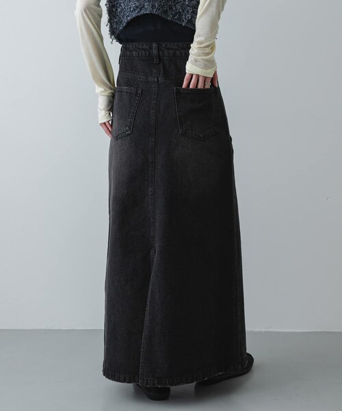 SENSE OF PLACE by URBAN RESEARCH（センスオブプレイスバイアーバンリサーチ）の「セミフレアデニムスカート（デニムスカート・レディース・BLACK/D.INDIGO・S/M）」の6枚目の写真