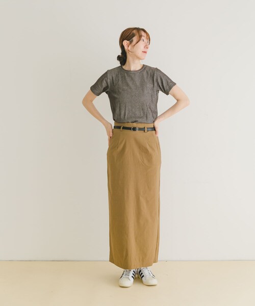 ITEMS URBANRESEARCH（アイテムズ アーバンリサーチ）の「チビテレコTシャツ（Tシャツ/カットソー・レディース・GRN/WHT/CHA・FREE）」の11枚目の写真