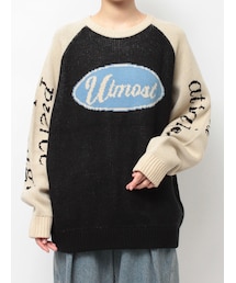 jouetie | ラグランロゴルーズニット(ニット/セーター)