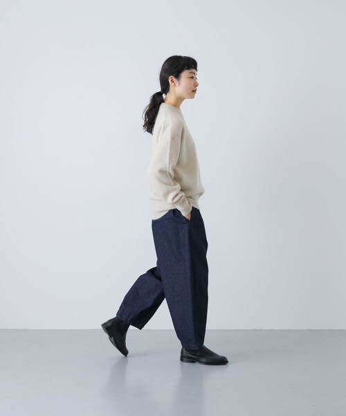 かぐれ（カグレ）の「TICCA　ヤククルーネックプルオーバー（ニット/セーター・レディース・ivory/light blue/grey・FREE）」の11枚目の写真