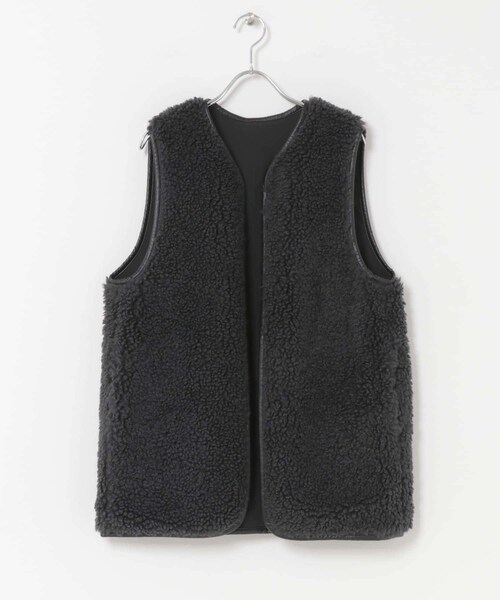 URBAN RESEARCH DOORS(アーバンリサーチドアーズ)の「リバーシブルボアベスト(テーラードジャケット・レディース・GREGE/CHARCOAL・M)」の17枚目の写真