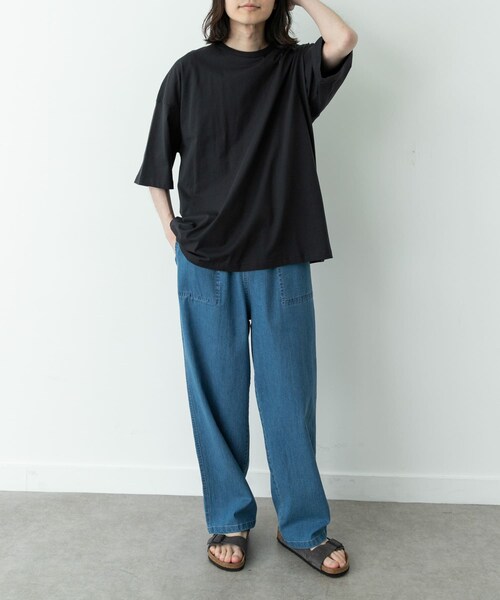 URBAN RESEARCH Sonny Label（アーバンリサーチサニーレーベル）の「SHELTECH　WIDE T-SHIRTS（Tシャツ/カットソー・メンズ・BLACK/WHITE/GRAY・M/L/XL）」の12枚目の写真